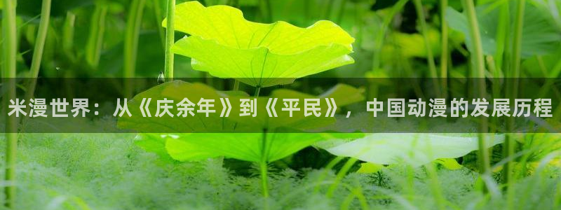 汗汗漫画台：米漫世界：从《庆余年》到《平民》，中国动漫的发展历程