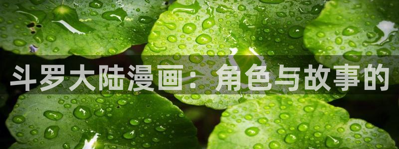 汗汗漫画入口处：斗罗大陆漫画：角色与故事的